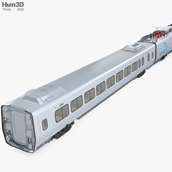 Amtrak Acela Express Train 3D model - Train on Hum3D