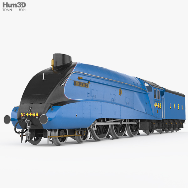 LNER Class A4 4468 Mallard 1938 Steam Locomotive 3D модель