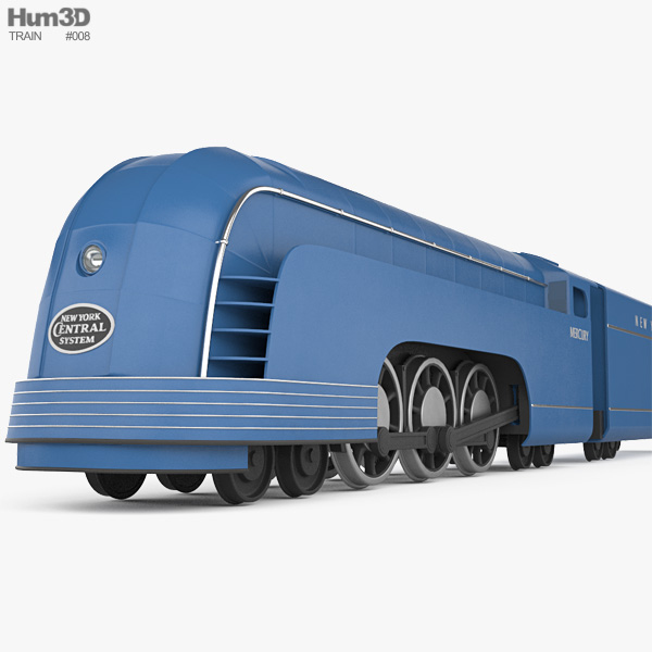 Mercury Streamliner train 3D model