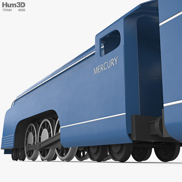 Mercury Streamliner train 3D model Train on Hum3D