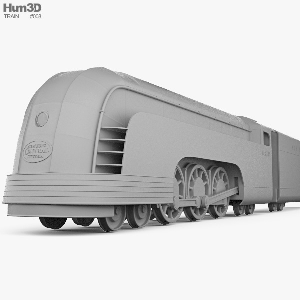 Mercury Streamliner train 3D model - Train on Hum3D