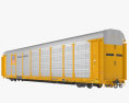 Railroad autorack wagon 3D-Modell