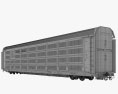 Railroad autorack wagon 3d model