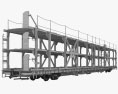 Railroad car transporter (Autorack) Modelo 3d