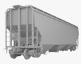 Railroad covered hopper wagon Modello 3D