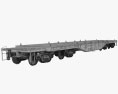 Railroad heavy duty Flatcar 3d model