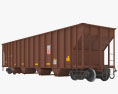 Railroad hopper wagon 3d model