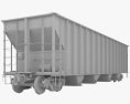 Railroad hopper wagon 3d model