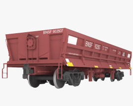 Railroad side dump wagon Modelo 3D