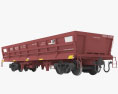 Railroad side dump wagon 3D 모델 