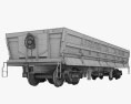 Railroad side dump wagon Modello 3D
