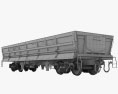 Railroad side dump wagon Modello 3D
