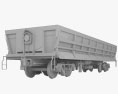 Railroad side dump wagon 3d model