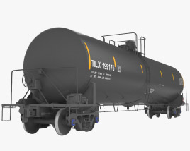 Railroad tank wagon Modèle 3D