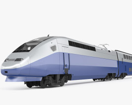 Високошвидкісний двоповерховий електропоїзд SNCF TGV 2N2 3D модель