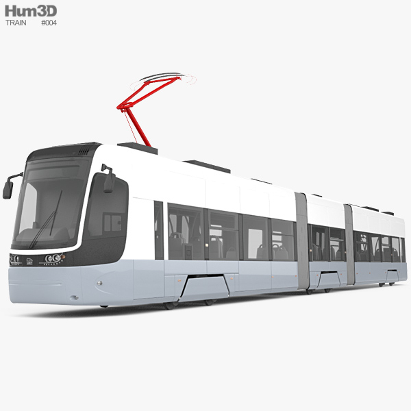 UVZ-PESA 71-414 2015 Tram 3D 모델 
