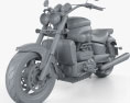Triumph Rocket III roadster 2013 3d model clay render