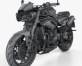 Triumph Speed Triple R with HQ dashboard 2015 3d model wire render
