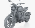 Triumph Trident 660 2022 3D-Modell clay render