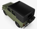 UAZ 469 B 1972 3D-Modell Draufsicht