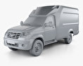 UAZ Profi Ambulance 2019 3d model clay render
