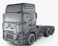 UD-Trucks Quester Tractor Truck 3-axle 2013 3d model wire render