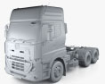 UD-Trucks Quester Tractor Truck 3-axle 2013 3d model clay render