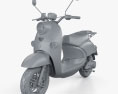 Unu Scooter 2015 3d model clay render