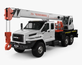 Ural Next Crane Truck 2018 3D model