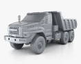 Ural Next Dumper Truck 2018 3d model clay render