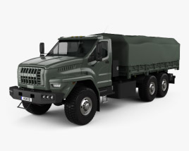 Ural Next Flatbed Canopy Truck 2018 3D-Modell