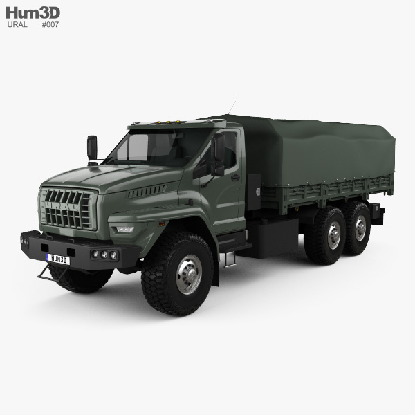Ural Next Flatbed Canopy Truck 2018 Modèle 3D