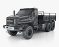Ural Next Flatbed Truck 2018 3d model wire render