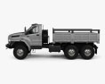 Ural Next Flatbed Truck 2018 Modello 3D vista laterale