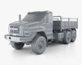 Ural Next Flatbed Truck 2018 3d model clay render