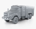 Ural Next Fire Truck AC-60-70 2018 3d model clay render