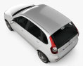 Lada Kalina 2 hatchback 2022 Modelo 3D vista superior