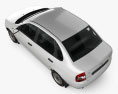 Lada Kalina (1118) 세단 2011 3D 모델  top view