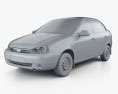 Lada Kalina (1118) 세단 2011 3D 모델  clay render