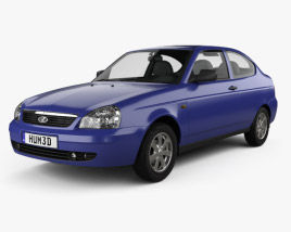 Lada Priora 21728 coupe 2012 3D model