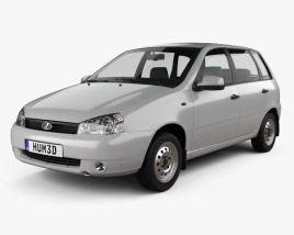 3D model of Lada Kalina (1117) wagon 2011
