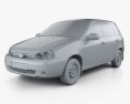 Lada Kalina (1117) wagon 2011 Modelo 3D clay render