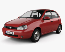 3D model of Lada Kalina (1119) hatchback 2011