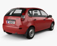 Lada Kalina (1119) hatchback 2011 Modello 3D vista posteriore