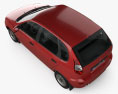 Lada Kalina (1119) 掀背车 2011 3D模型 顶视图