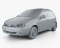 Lada Kalina (1119) hatchback 2011 3d model clay render