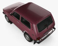 Lada Niva 4x4 21214 2012 3D模型 顶视图