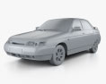 VAZ Lada 2110 セダン 1995 3Dモデル clay render