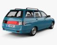 VAZ Lada 2111 wagon 1995 3D-Modell Rückansicht