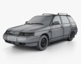 VAZ Lada 2111 wagon 1995 3Dモデル wire render